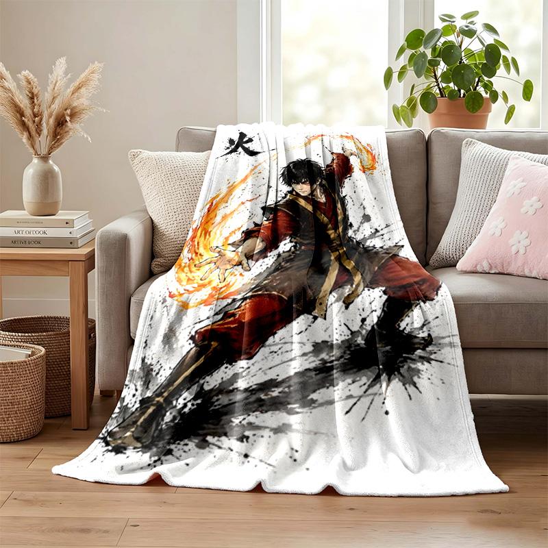 Avatar The Last Airbender blanket Flannel Blanket Soft Cozy Plush Throw for Sofa Bed Lightweight Home Decor