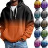 Men's Casual Solid Color Zipper Long Sleeve Hooded Sweatshirt, Everyday Zipper Casual Long Sleeve T-Shirt
