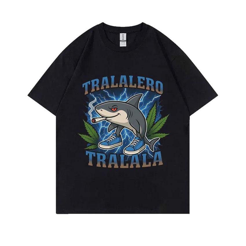 Hot Sale Italian Brainrot Funny Meme T Shirt Tralalero Tralala Tung Tung Tung Sahur Brr Brr Patapim Bombardiro Crocodilo T-shirt