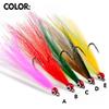 Биомиметический крючок для приманки, якорный крючок, крючок с перьями, привязка для волос, одинарный крючок, колючий рыболовный крючок, рыболовные снасти, аксессуары для рыбалки на открытом воздухе