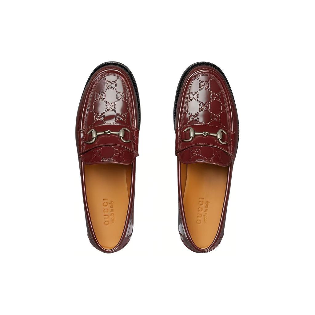 GUCCI Horsebit Loafers 1.5cm Men's Burgundy 786426 AADIU 6101