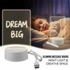 3D Glow Effect Message Board Night Light USB Powered Acrylic Writing Board  Bedroom Decor