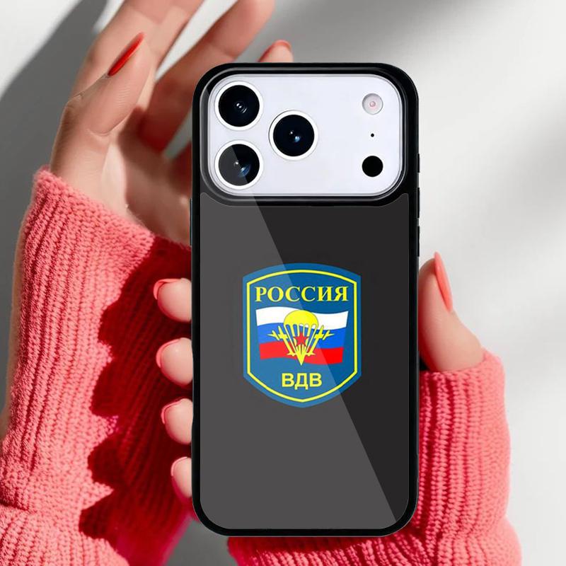 Чехол для телефона ВДВ России для iPhone 17 Air 16e 15 14 13 Pro Max Задняя крышка для 12 11 Pro Coque