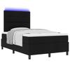 Boxspring Bed with LED Light Strips Black 120 x 200 cm Fabric