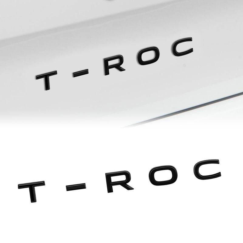 Авто-Стайлинг 3D ABS Пластик TROC T-ROC Логотип Боковое Крыло Автомобиля Задний Багажник Шильдик Значок Наклейка Декорация Авто Аксессуары