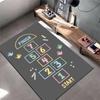 Красочный коврик для игры в классики - Нескользящий коврик, подходящий для диванов в гостиной и спальне.