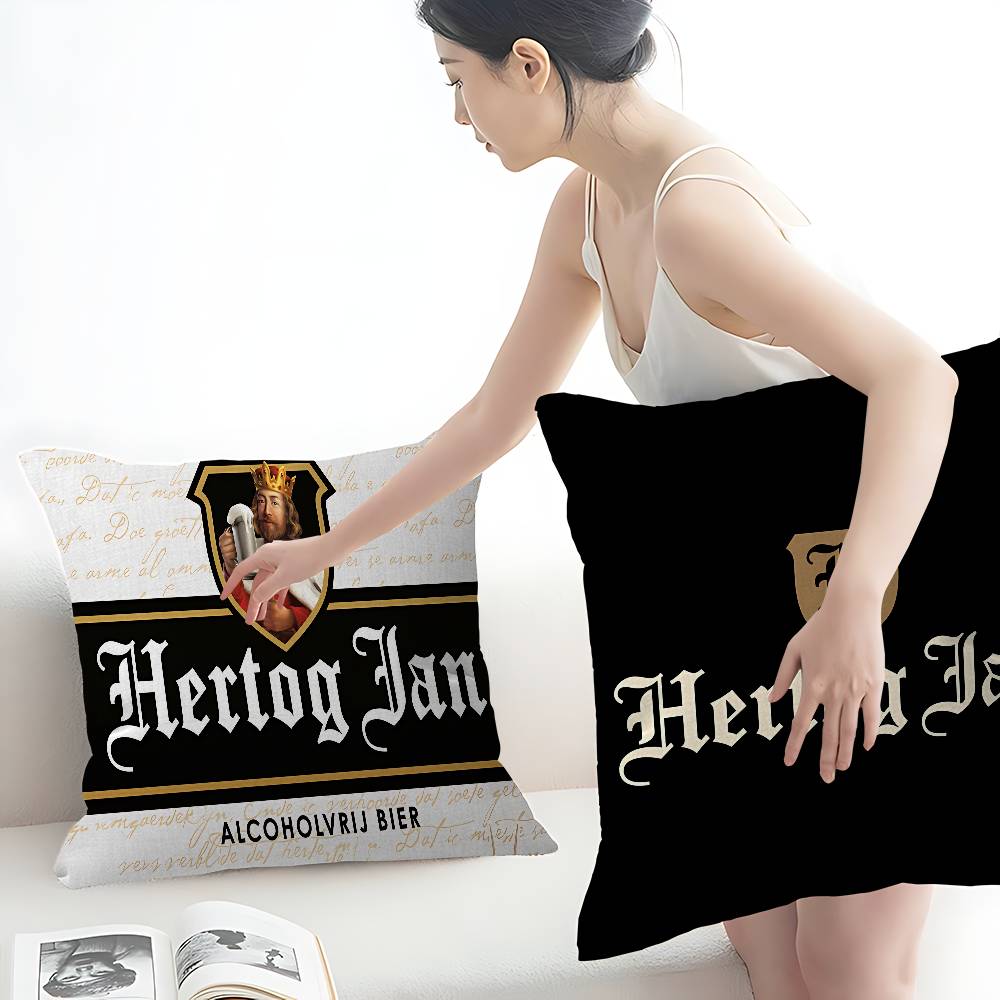 H-Hertog Jan Pillow Gift Home Office Decoration Bedroom Sofa Car Cushion Cover Case 45X45