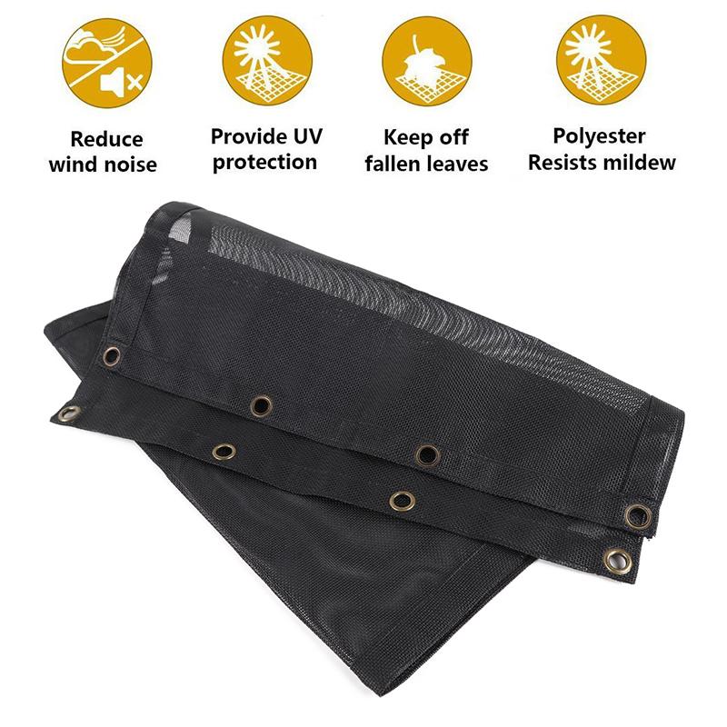 Car Trunk Sunshade Mesh Sunscreen Cover for Jeep Wrangler TJ/JK/JL 4-Door Version, BJ40L/BJ40 Plus Exterior Accessories, UV Protection