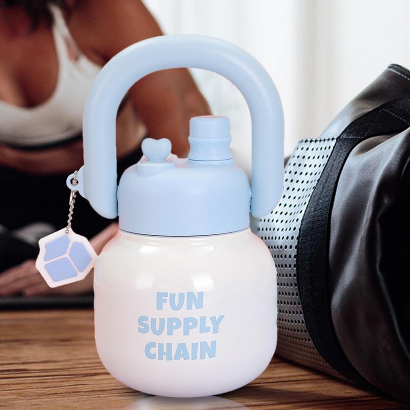 Бутылка для воды с большим животом Изолированная бутылка для воды Нержавеющая сталь Милые бутылки для воды с ручкой Большая емкость Чашка для воды Портативная