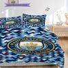 Manchester City Football Club Emblem Bedding (1 * duvet cover + 2 * pillowcase, without core) 2DFlat Duvet cover and pillowcase Soft and comfortable
