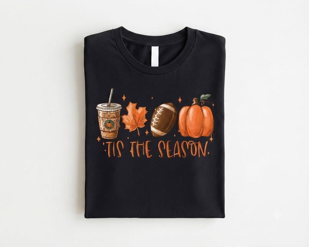 Retro Pumpkin Spice Latte Shirt, Tis The Season Shirt, Cozy Fall Sweatshirt