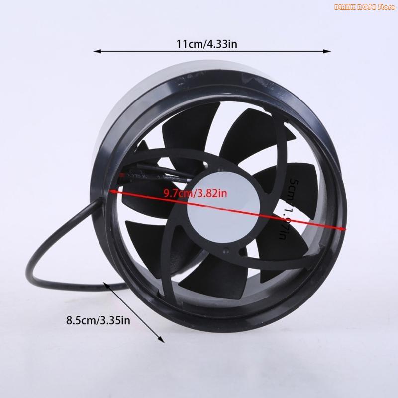 K1AE Energy Saving 12V Exhaust Fan 110mm-100mm Reducer for Coops Kitchens Ventilation