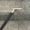 Classic Style Jaguar Handle Black Wooden Walking Stick Cane