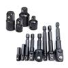 8pcs 1/4" 3/8"1/2" Extension Socket Adapter and 4pcs Impact Socket Adapter Set for Convenient Tool Conversion Reducers