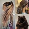 12pcs Synthetic Hair Tinsel Clip in 20inch Glitter  Tinsel Hair Clip in Hair Tinsel Kit Heat Resistant Shiny Sparkle Fairy Hair
