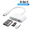 3-в-1 Многопортовый концентратор-конвертер USB Type-C Картридер USB TF SD Micro SD Адаптер OTG Для серии iPhone 15 Ноутбука Huawei Samsung