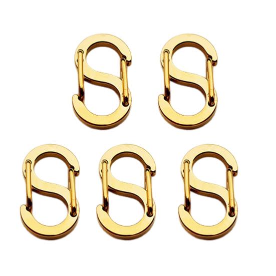 5 шт., двусторонняя пружинная пряжка S-типа, безопасная конструкция с двойным открытием, ожерелье, укорачиватель браслета, застежка для изготовления ювелирных изделий