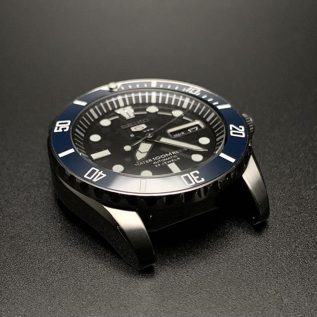 Керамический внутренний безель SEIKO для SNZF15 SNZF17, неоригинальный, для MOD, настраиваемый, темно-зеленый, люминесцентный, 7S36-03C0 - Деталь, Синий, Темно-синий