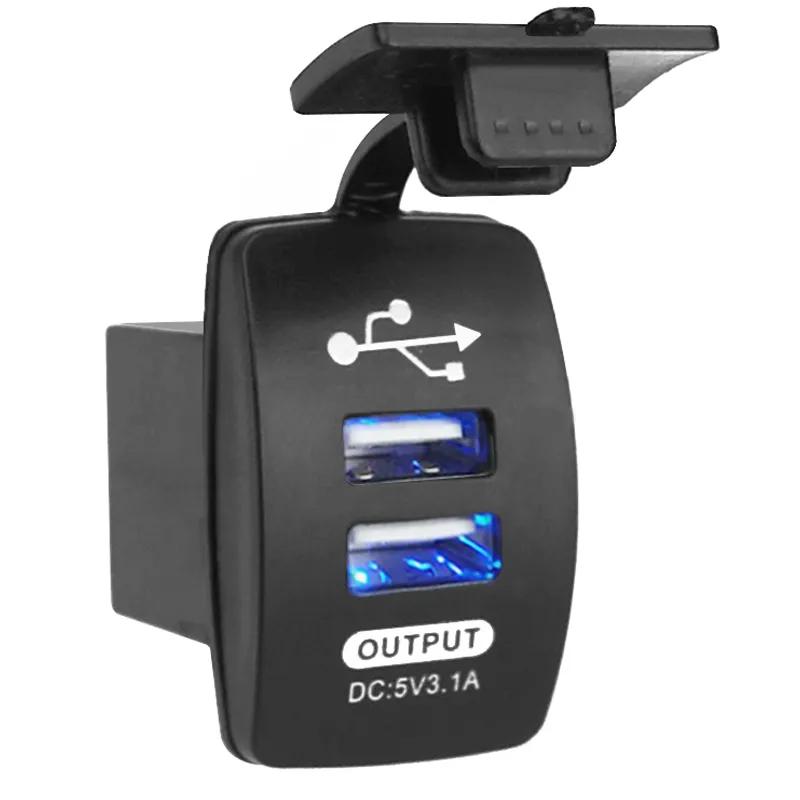 12-24 В двойной USB автомобильный мотоцикл зарядное устройство 5 В 3.1A универсальный автомобильный зарядное устройство для автомобиля мотоцикла электромобиля квадроцикла лодки
