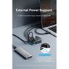 Vention USB 3.2 Gen 1 Type C Extension HUB 5 Ports Multiple USB HUB Built-in RGB Ambient Light Adjustable with USB C Power Supply for Laptop Macbook
