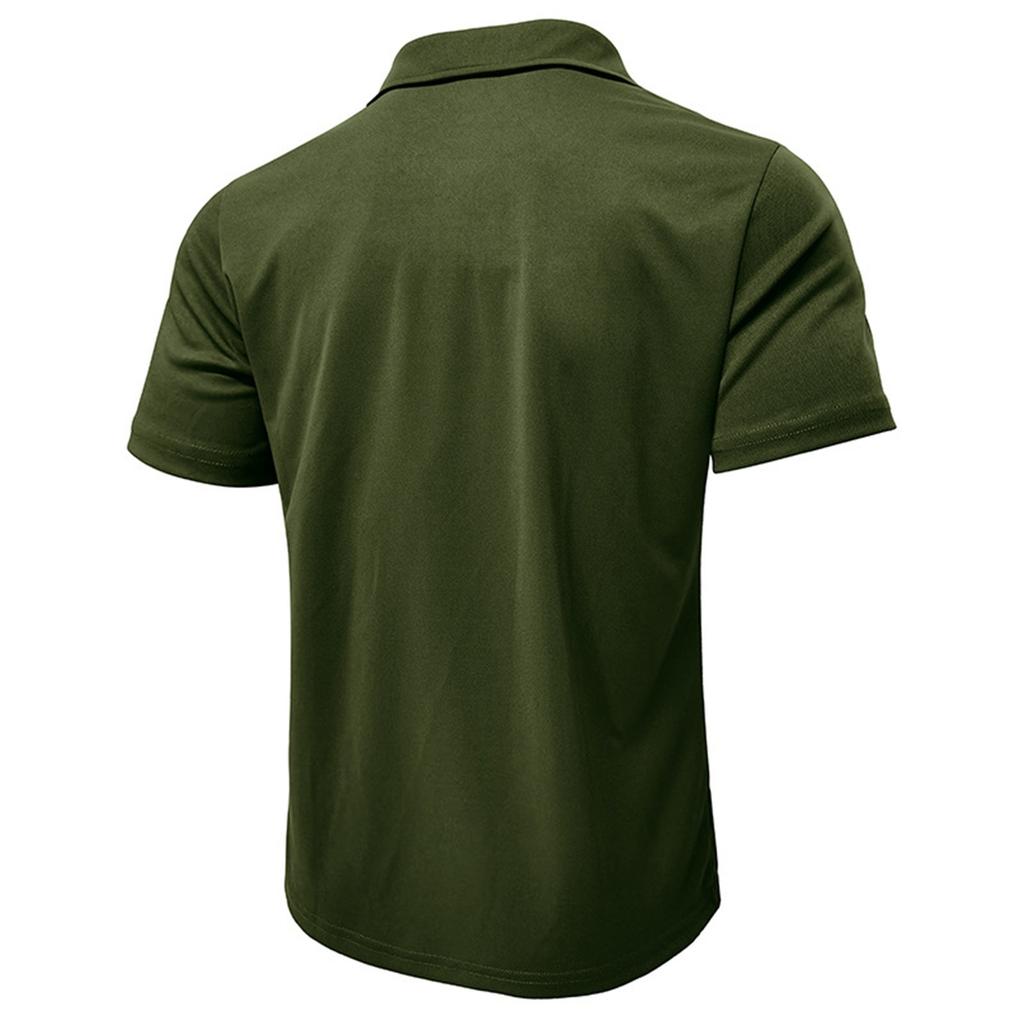 Мужская весенняя однотонная рубашка с коротким рукавом и лацканами, мужская повседневная модная рубашка