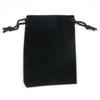 Black Premium Cotton Drawstring Bags For Jewelry And Small Parts Velvet Fabric No Loose Thread