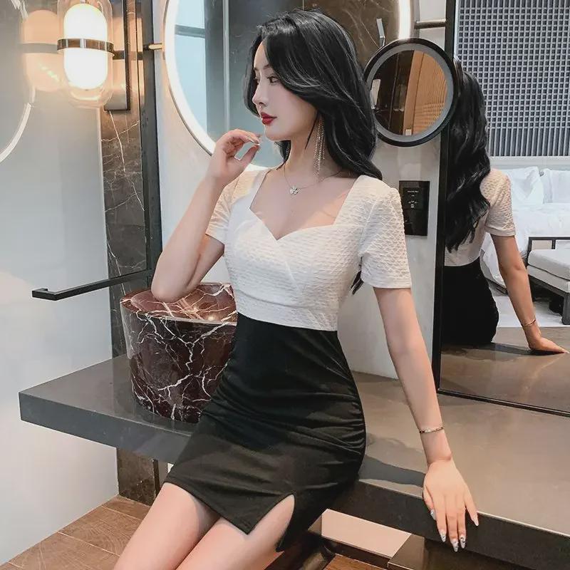 Платье для ночного клуба Slim Fit с глубоким вырезом - элегантная и соблазнительная женская одежда для вечеринок