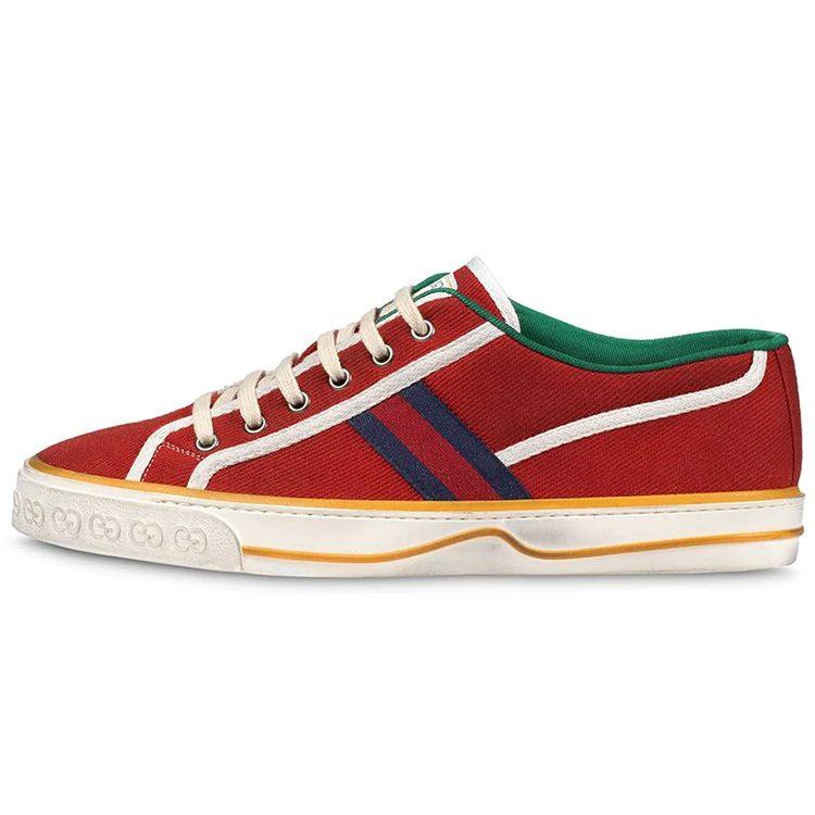 Gucci Теннис 1977 Низкие Низкие Стильные Скейтбордические Ботинки Женские Красные 606110 GZO30 6461
