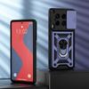 KEYSION Shockproof Case for TECNO Camon 30 5G 30 Pro Slide Camera Lens Protection Ring Stand Phone Cover for Camon 30 Pro 5G
