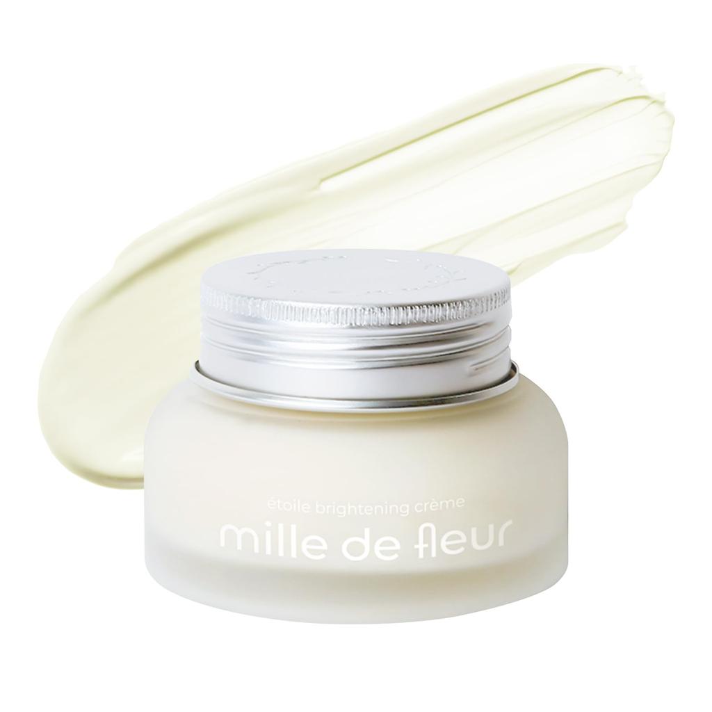 Mille de fleur Etual Осветляющий крем 45 мл: Содержит розовую воду и 4% ниацинамида. Увлажняет и придает сияющий вид.