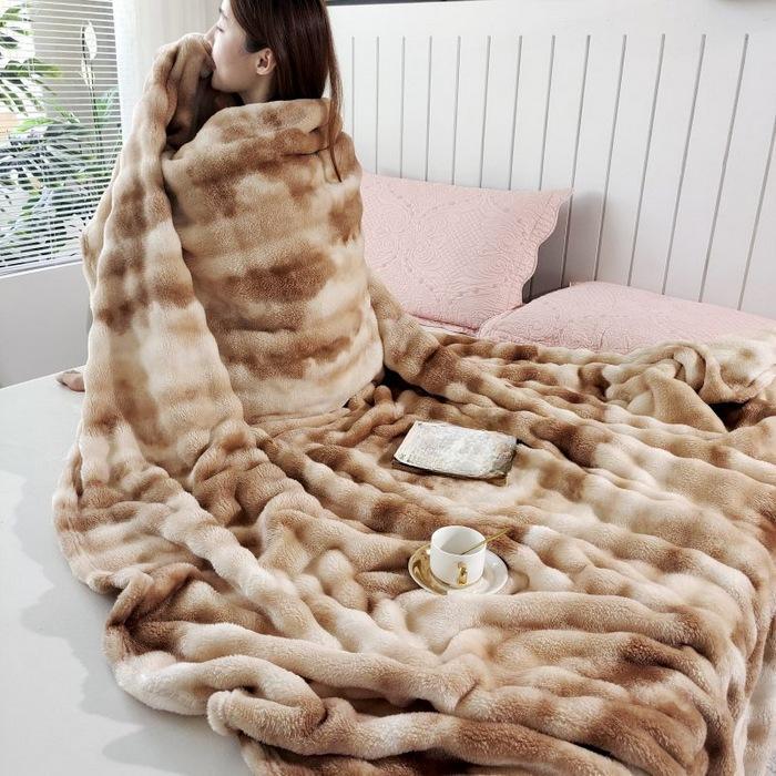 Soft Coral Fleece Blanket Nap Leisure Throw Blanket Air Conditioning Blanket Home Blanket Holiday Gift