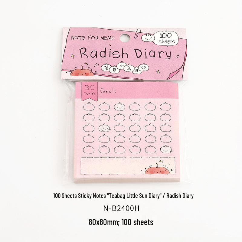 Little Wuri Cute Tea Bag Sticky Notes - Functional Bullet Journal Paper