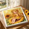 Exquisite Faux Pearl Bead Painting Kits Luxury Rhinestone Kit 25x25cm DIY Resin Art with Animal Handmade Craft Projects for Adults Floral Patterns,