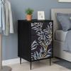 DOKKUM Nightstand 2 pcs. Black Oak Effect 36 x 33 x 61 cm