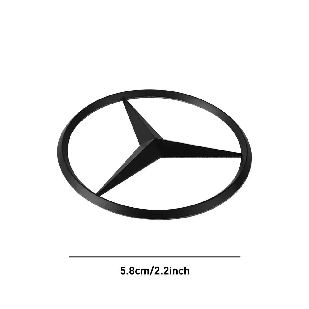 52/58mm Car Steering Wheel Center Stickers STAR Emblem For Mercedes Benz AMG W124 W202 W203 W210 W212 W220 Decal Car Accessoriesppp1