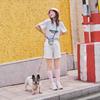 Skechers Яркая Повседневная Серия Однотонные Прямые Повседневные Шорты Унисекс Шорты Хлопковый-Кэнди-Белый L122W057-0074