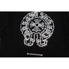 W344 CHROME HEARTS 2025 Летняя новая высококачественная хлопковая свободная футболка с круглым вырезом большого размера для мужчин и женщин, парная футболка