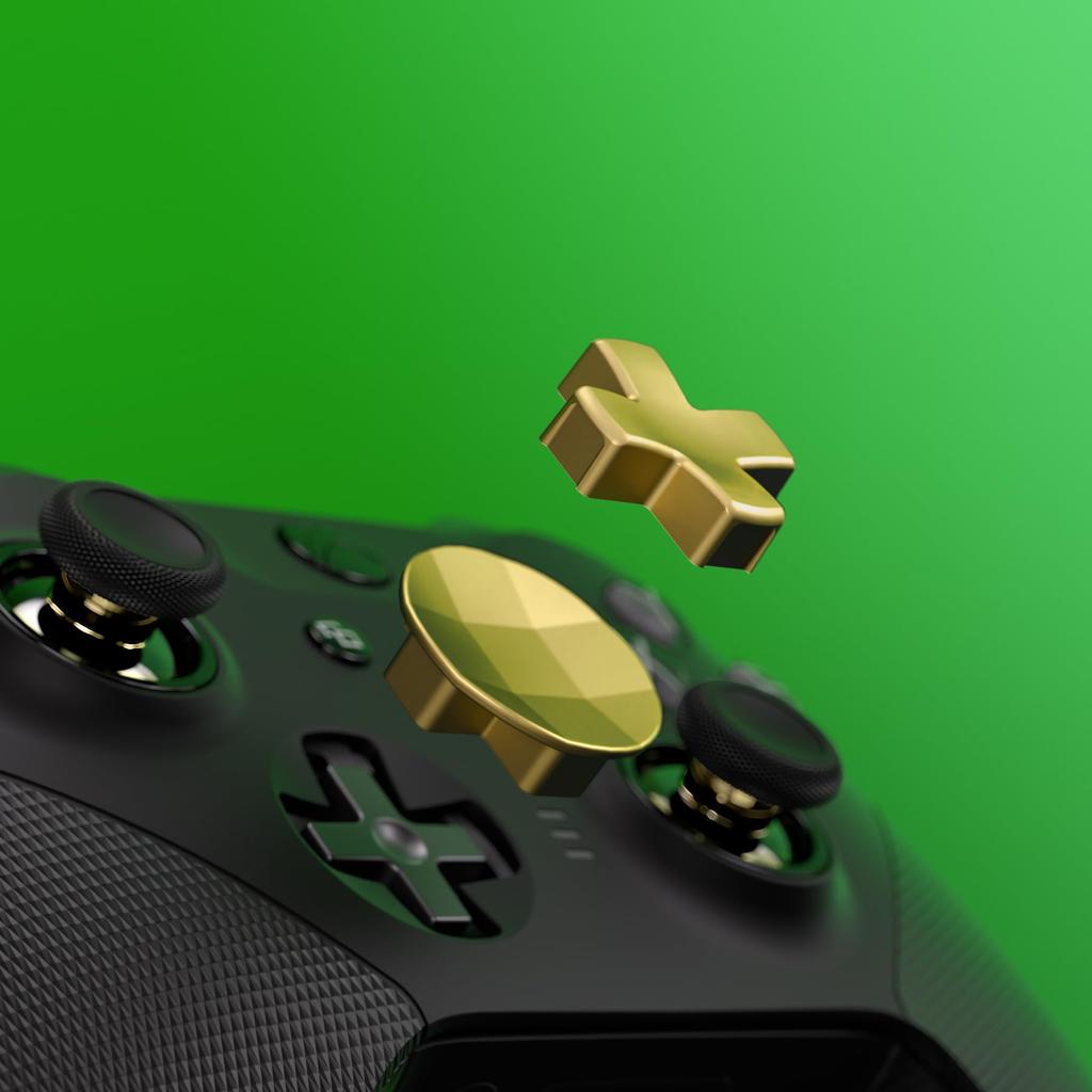 EXtremeRate 13 в 1 комбинированный металлический комплект для совместимости с Xbox Elite Series 2 6 металлических джойстиков, инструмент для регулировки, 2 клавиши направления, 4 задние лепестка