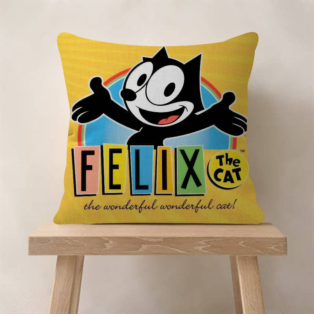 Movie FFelix CLASSIC the Cat  Cushion Cover Pillowcase Upholstery Sofa Throw Pillow Home Decor Pillowcas