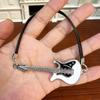 1/6 Doll Musical Instruments Miniature Mini Plush Doll Mini Guitar Model Photo Props Realistic Doll Electric Guitar Decoration