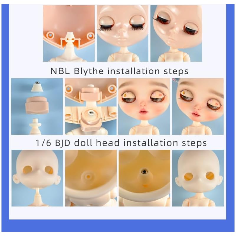 YMY22 20 см 20 см для женского тела куклы GSC Ob22 BJD Girl Doll, Blythe, ICY 1/6 Scale BJD Кукла Голова Подарок На День Рождения Подарок На Новый Год (Нормальный белый)