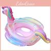 Eco-friendly Pvc Rainbow Unicorn Swimming Ring For Children With Glitter