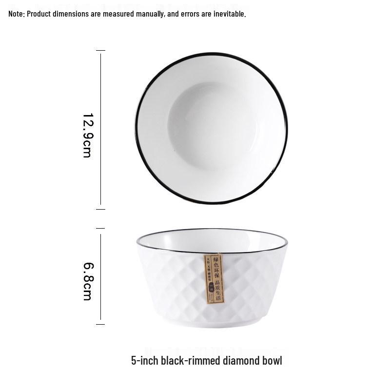 2025 Светлая Роскошь Керамический Набор из 10 Предметов: Миски и Палочки – Современная Посуда для Дома и Подарки на Новоселье