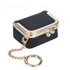 Custom Luxury Genuine Leather Portable Mini Travel Jewelry Organizer Box Coin Purse Small Jewelry Case for Earring Ring Necklace