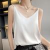 Silk Camisole Vest for Women Spring and Summer Slim V-neck Short Temperament Inner Tops