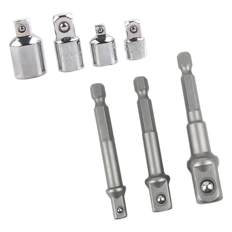 652F Professional Socket Adapter 4 Size Steel Extension Rod Square Socket Adapter