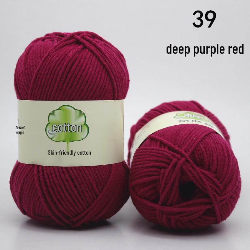 Пряжа из гребенного 5-слойного молочного хлопка для вязания и вязания крючком своими руками - Набор материалов средней толщины для шарфа и пледа