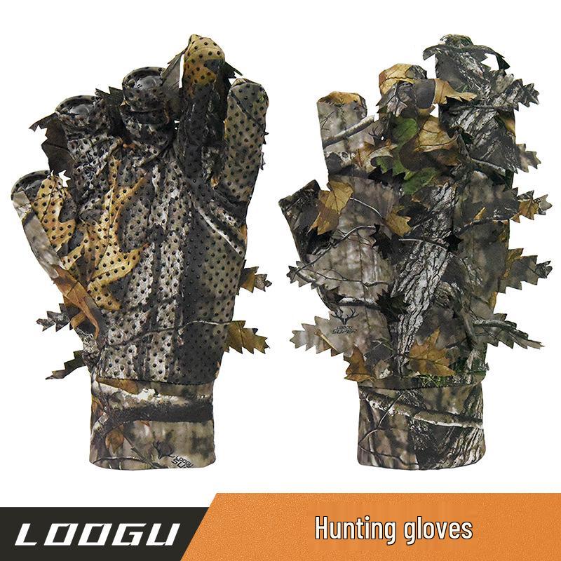 Биомиметические камуфляжные перчатки для охоты и фотографии - Тонкий, нескользящий дизайн для рыбалки, наблюдения за птицами и оригинальный стиль, защищенный авторским правом.