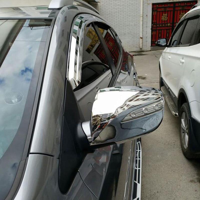 Car Stick Rear View Rearview Side For Hyundai IX35 2010 2011 2012 2013 2014 2015 2016 2017 Glass Mirror Cover Trim Frame 2PCs