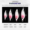 Glow Jigging Spoon Lure 40g 65g Shore Casting Lures Little Saltwater Fishing Lure  Jigging Fishing